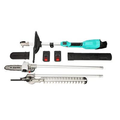 Multifunction 4 1 Electric Garden Tools Set-Brushless Motor 1200W Lithium Battery 4.0 AH Branch Cutter/Pruner/Chainsaw Hedge