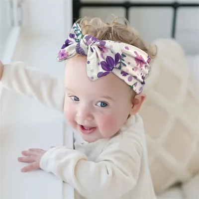 HY2 Winter New Baby Headband Girls Soft Printed Headscarf Hair Accessories Hair Accessories in Bulk Mixed Wholesale