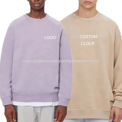 Big sale embroidery raglan sleeve cotton crew neck sweatshirt pullover crewneck sweatshirt jumper