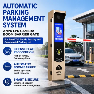 Automatic Parking Management System ANPR LPR Camera Boom Barrier Gate for Road Toll Booth Factory and Commercial Parking Lot