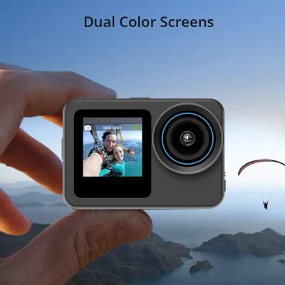 4K IP68 Waterproof Thumb Pocket Small Action Camera 2.2inch Screen 256G Built-in Memory WI-FI Black Wearable Battery Cop Cam