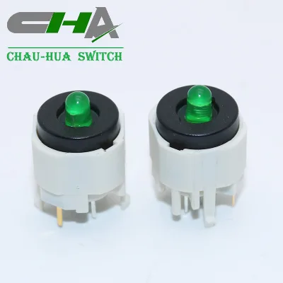 C3002A-C2L-WU SPDT /SPDT Two Step Vertical 6 Pin Terminal Waterproof LED Push Button Switch for Industry