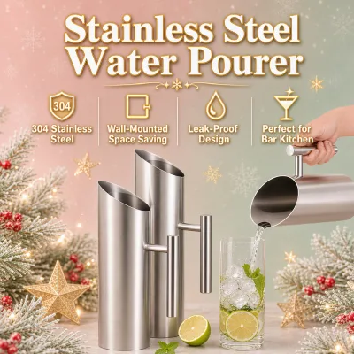 Stainless Steel Beverage Pitcher Water Jug Serving Pitcher for Bar Restaurant Hotel Catering Wedding Party Christmas NYE