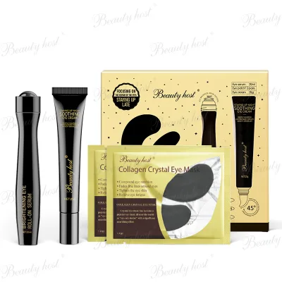 Bright Eye Care Kit Lighten Dark Circles Soothing Cosmetics Skin Care Set Collagen Eye Mask Lifting Firming Anti-aging Eye Cream