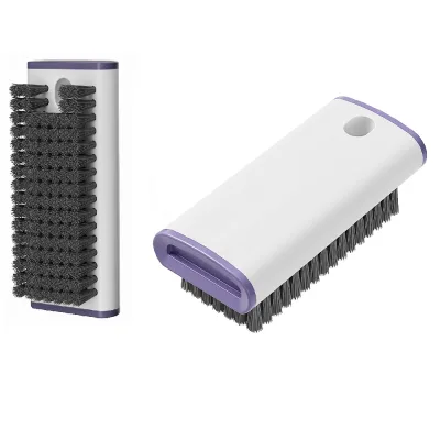 Factory Directly Eco-Friendly Nylon Bristles Shoe Washing Brush with Small Board Design for Cloth-Plastic Handle New Design