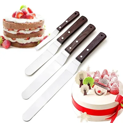 Cake Pallet Knife 4 6 8 10 Inch Offset Spatulas Set Angled Icing Spatula for Bakings