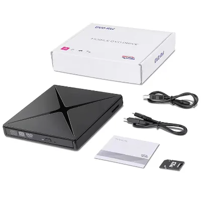 5 in 1 USB Socket SD Socket Card Reader USB3.0&Type-C CD/DVD burner External Optical Drive Dual Use