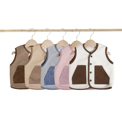 Professional Design Infants Winter Clothes Sleeveless Coat 100% Polyester Baby Vest for Cozy Family Outings