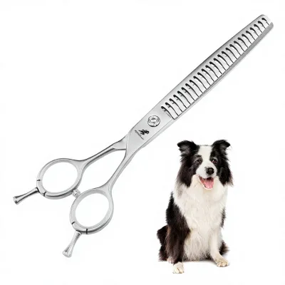 70-inch Fishtail Curved-tooth Natural-cutting Stainless Steel Pet Grooming Scissors