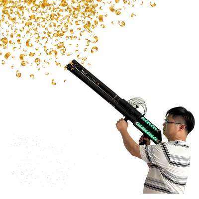 Professional Stage Disco DJ Wedding Ceremony Party 3Heads 3-Head Handheld Battery Powered Colorful Confetti Salute Machine