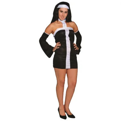 Wholesales Naughty Nun Role Play Costumes Halloween Cosplay Retro Nun Costume for Women