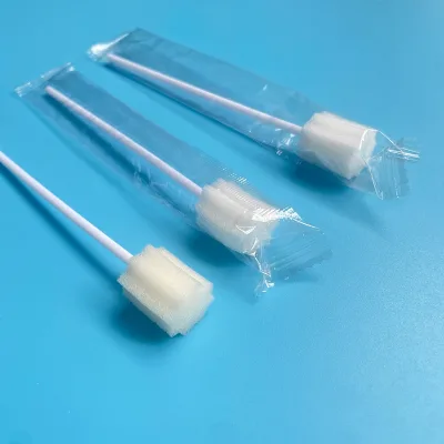 100 Pcs 150mm Oral Swabs with Long Handle Safe Medical Consumables Sponge Swab for Mouth Cleaning