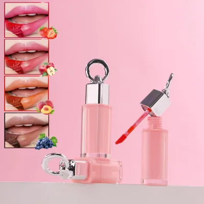 Custom Logo 4 Colors  Lip Gloss Waterproof Lip Stain with Long-Lasting Non Stick  Peel off Liquid Lipstick