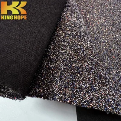 Kinghope HNCX Glitter Lurex Fabric for Shoes Shiny Metallic Synthetic Fabric for Footwear Upper