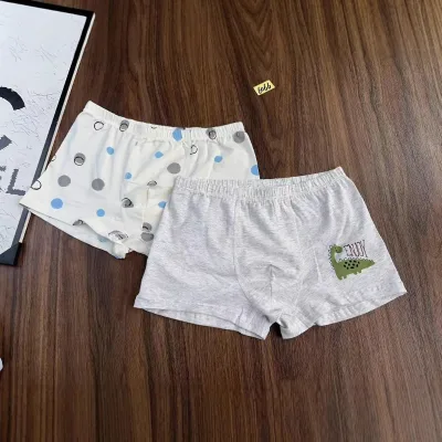 Free Shipping 6066 Special Price on Cute Cartoon Printed Boys' Boxer Briefs 94.6% Combed Cotton Special Underwear for Boys