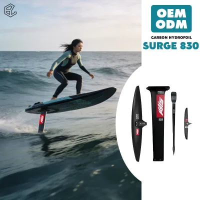 SURGE 830 Hydrofoil Wing Mediterranean Surf Foil Coastal Wave Riding Aile Foil Performance Carving Turns AXIS 82cm Mast
