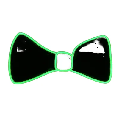 Custom Hot Selling Flashing LED Neon Polyester EL Light up Bow Tie for Men Club Party Wedding Valentine's Day Formal Occasions