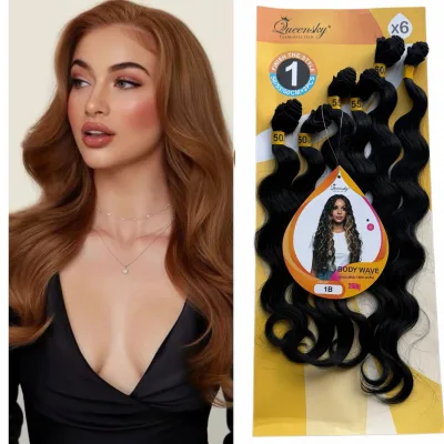 2026 New Model 240g High Temperature Soft Wire Exotic Style BODY WAVE 6 PCS 20-24 Inch Bulk Factory Wholesale