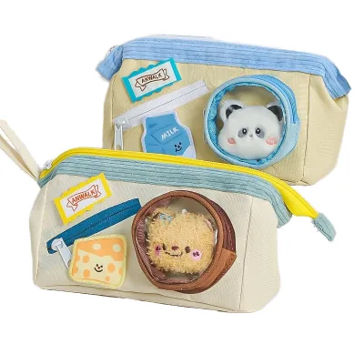 2025 Food Series Velcro Pencil Bag High Color Value Ins Wind New Niche Pain Large Capacity Stationery Storage Box for Junior