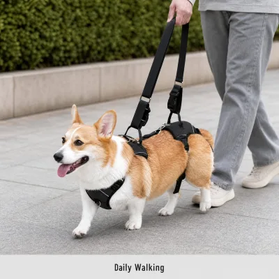 FD201-2 Dog Lift Harness 1000D Nylon Breathable Mesh Support for Disabled Dogs Arthritis Joint Injuries and Rear Leg Mobility