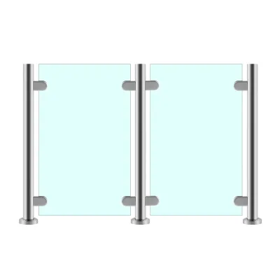 Home Style Minimalist Glass Railing Posts Stair Fence Fittings Stainless Steel Glass Railing Stair Handrail Post
