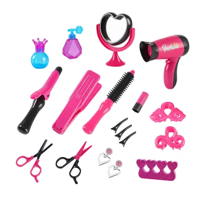 Kids Beauty Salon Kit Children Hair Salon Tools Set Pretend Play Hair Stylist Toy