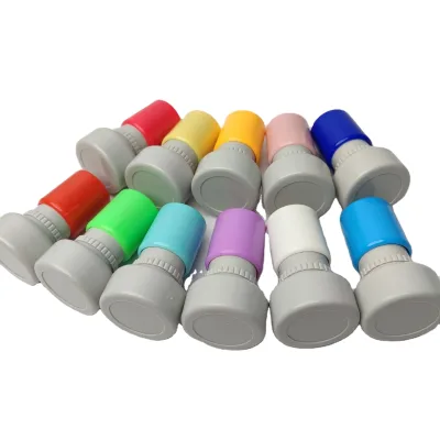 HA28mm Pre Inked Stamp Custom Holder Photosensitive Atomic Soft Colors Pastel Self Inking Round Teacher Flash Stamp