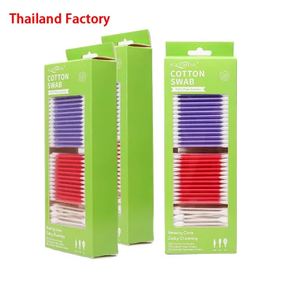 385 Pieces Paper Stick Cotton Bud with Three Kinds of Color Mix Windowing Aircraft Hanging Card Mounting for Ear Cleaning Makeup