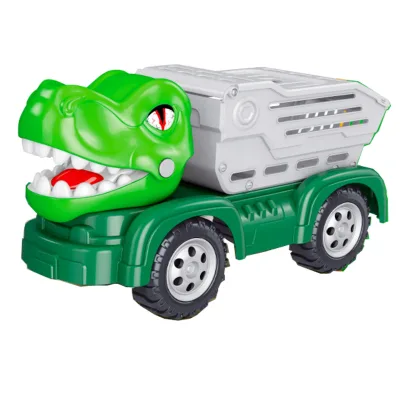 KK New Large Vehicle Carrier Car Toy;Dinosaur Truck Toys for Kids,Dinosaur Storage Truck Transport Truck with 8 Dinos 2 Eggs