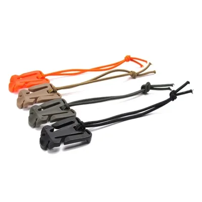 Outdoor EDC With Elastic Rope Hanging Buckle Triangle Tying Buckle MOLLE System Webbing Finishing Fixed Buckle