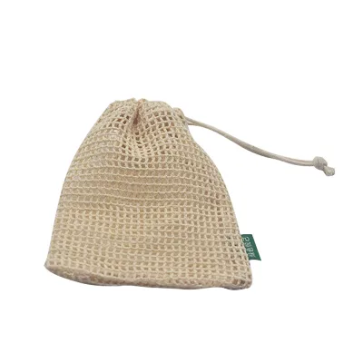 Recyclable Customized 100% Organic Cotton Eco Friendly Reusable Produce Mesh Bag Grocery Mesh Net Bags