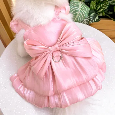 New Arrival Summer Spring Pet Dog Wedding Dress Pet Dresses Clothes With 7 Colors Option