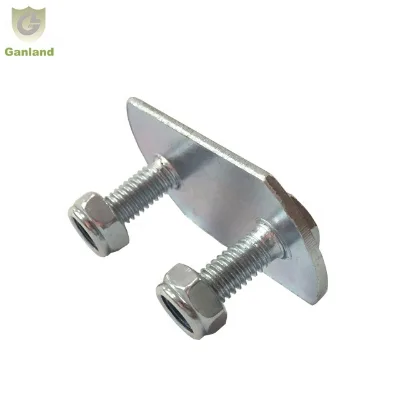 GL-15214 Curtain Side Trailer Parts Steel Stud Plate With Locking Nuts for Curtain Side Trailer  Parts