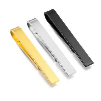 Custom High Quality Diy Pattern and LOGO Stainless Steel Tie Clip Blank Collar Clip Men's Clothing Accessories