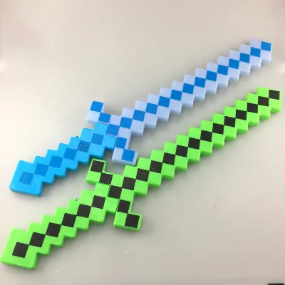 LED Light-Up Pixel Sword Flashing Light Saber Sound Kids Multi-Color Options Graduation Easter New Year Christmas Party Favor