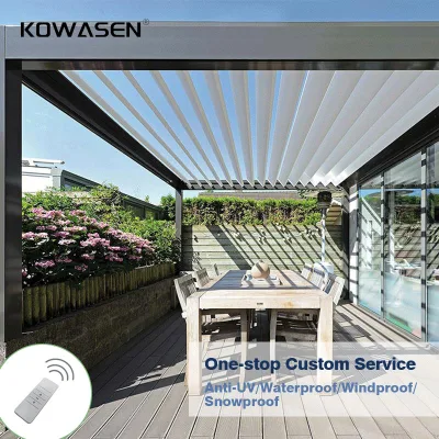 Outdoor  Motorized Pergola with Game Barbecue Area