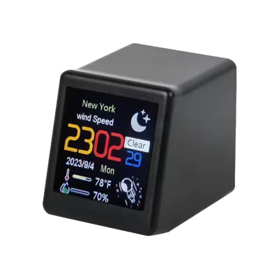 J&R Automatic Wireless Update Home Desktop Digital Mini Wifi Smart Wind Speed Weather Station with Clock
