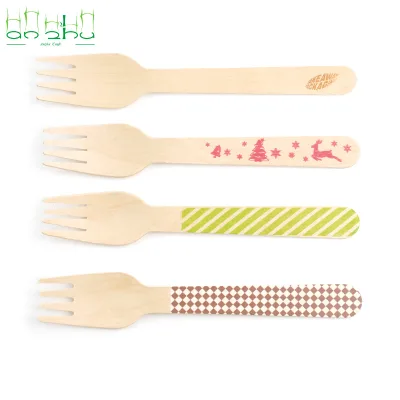 Best Selling Disposable Eco-Friendly Wood Fork for Parties for Hotels and Restaurants Cake Dessert Cutlery