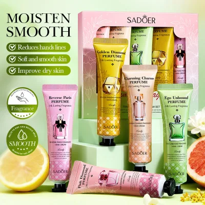 Mini Herbal Whitening Moisturizing Vegan Hand Cream Set with Organic Natural Anti-Chapping & Anti-Cracking Lotion