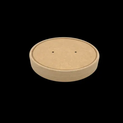 Disposable Eco Friendly Compostable Soup Cup Salad Bowl Customize Print Paper Wholesale Kraft Round Paper Cup Lid