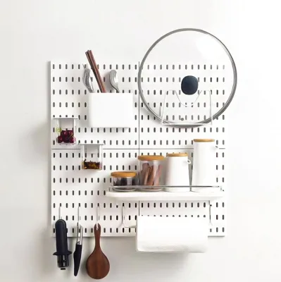 Home Kitchen Wall Mount Plastic Tool Pegboard Organizer Office Display Panel Tool Storage Display