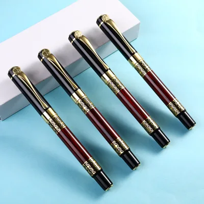 New Design Custom LOGO Executive Luxury Metal Fountain Pens for Business Gift Signature Promotional Students Smooth Writing