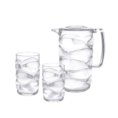 Water Cube Tableware Pitcher Tumbler, Custom Color Available