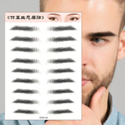 Waterproof Temporary White Paper Fashionable Eyebrow Tattoo Stickers Long Lasting for Face