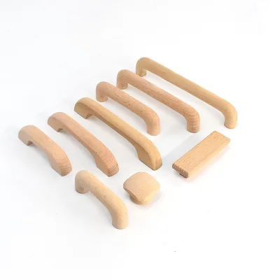 OEM Custom Kitchen Cabinets Wardrobe Wooden Handles Door Pulls for Cabinet Drawer Door