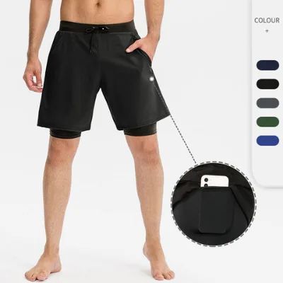New Arrival Jogger Shorts Men's 2 in 1 Athletic Running Shorts 5" Gym Workout Quick Dry Shorts with