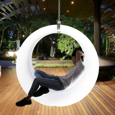 Nightclub Luminous Swing Motif Lights Yoga Bar Coffee Lighting Chair RGB Illuminated Ornaments Patio Swings
