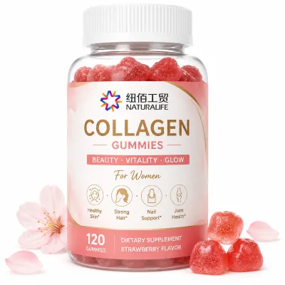 Hydrolyzed Collagen Functional Gummies Supplement for Women Beauty Vitality and Youthful Glow Support