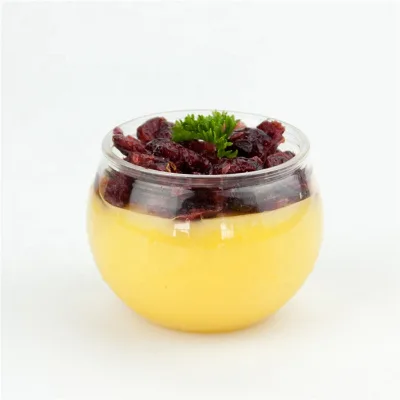 Eco Friendly Food Grade Disposable Plastic Cups, PET Cup Dessert Mini Size Plastic Pudding Cup With Lids