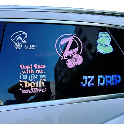 The Best Quality Custom Waterproof Vinyl Lettering Stickers Premium Adhesive Decals for Cars UV Printing Factory Direct Sale